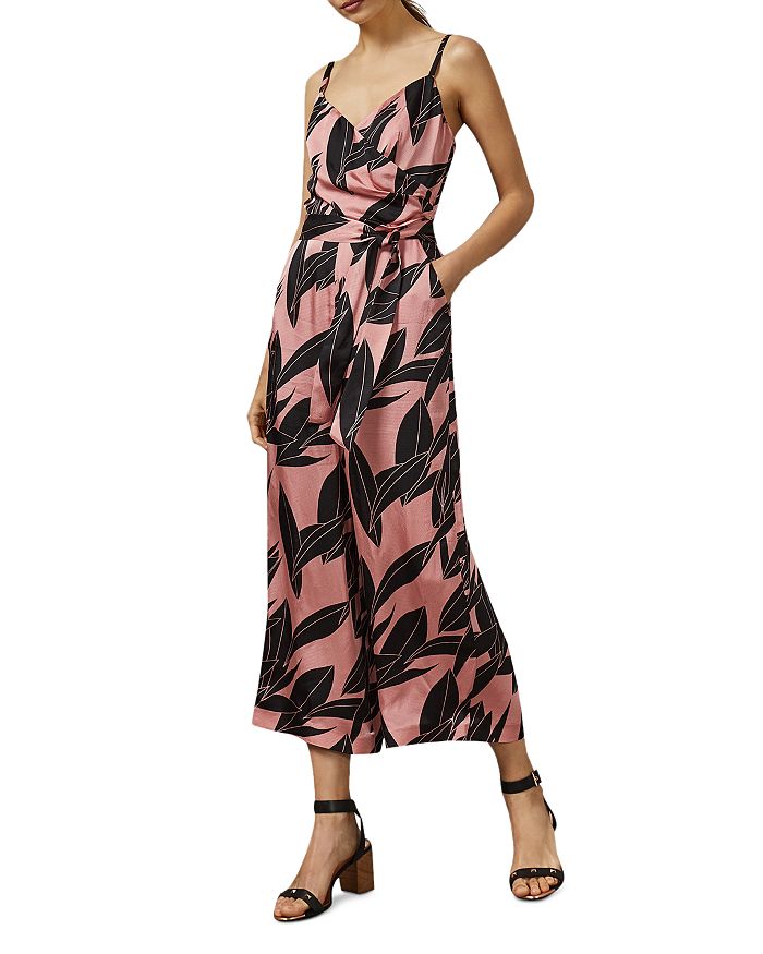 Ted Baker Diantha Sour Cherry Palm-printed Jumpsuit In Pink