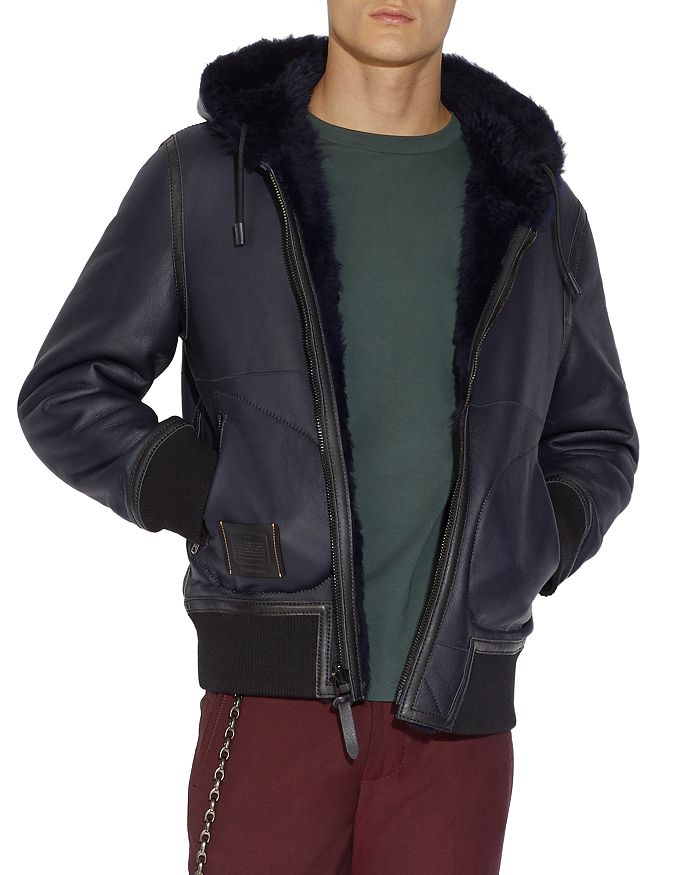 Coach reversible shearling parka hot sale