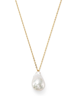 Photos - Pendant / Choker Necklace Bloomingdale's Baroque Cultured Pearl Pendant Necklace in 14K Yellow Gold,