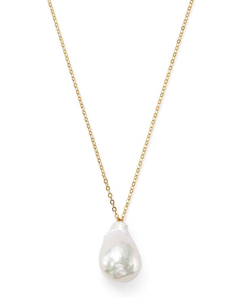 Bloomingdale's Fine Collection Baroque Cultured Pearl Pendant Necklace in 14K Yellow Gold, 22