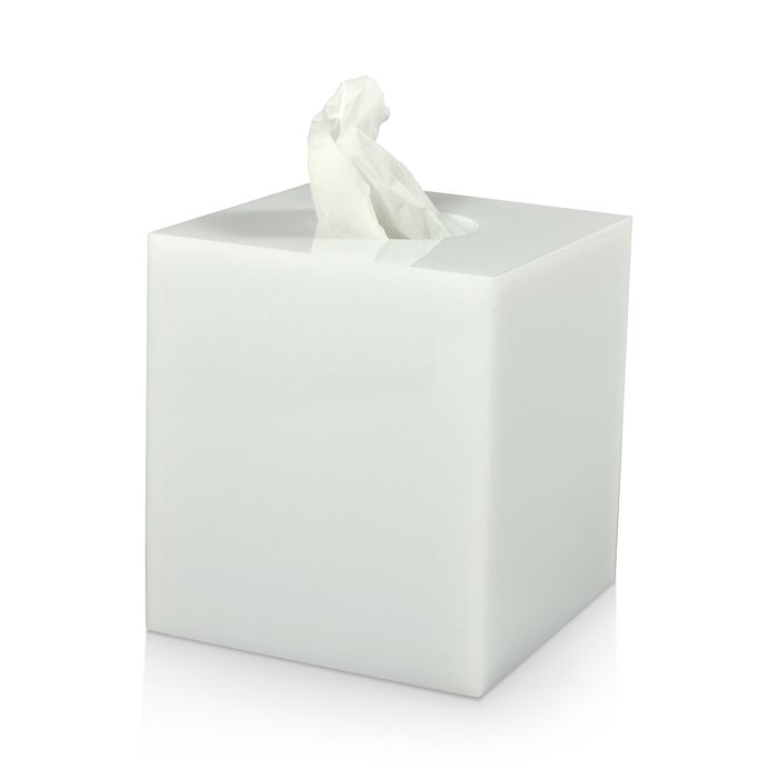 Mike And Ally Ice Boutique Tissue Box In White Ice