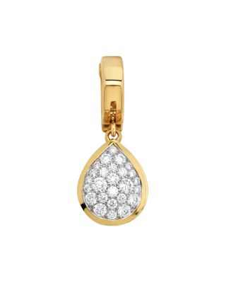 18K Yellow Gold Trisolina Pendant with Pave Diamonds