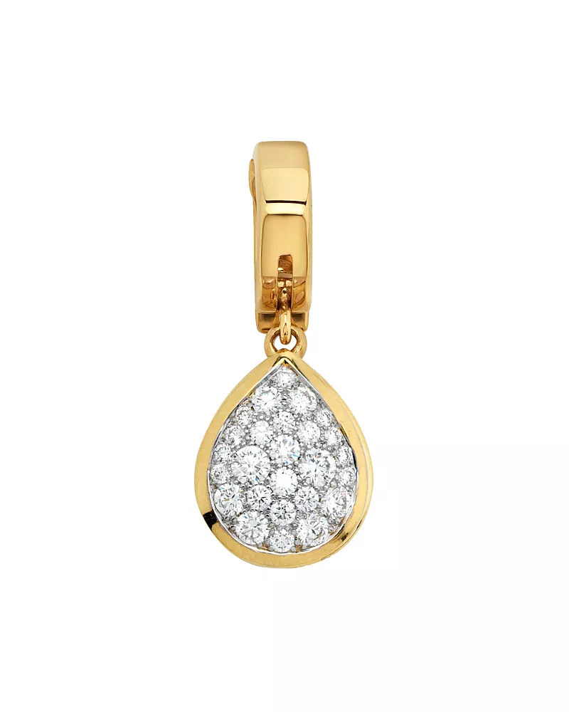 Marina B 18K Yellow Gold Trisolina Pendant with Pave Diamonds