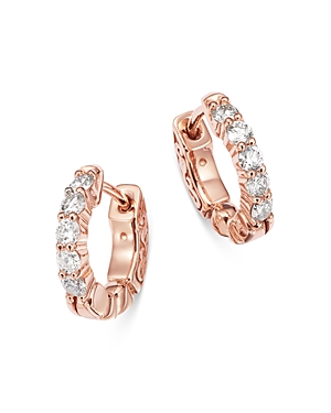 Bloomingdale's Diamond Huggie Hoop Earrings in 14K Rose Gold, 0.50 ct. t.w. - 100% Exclusive