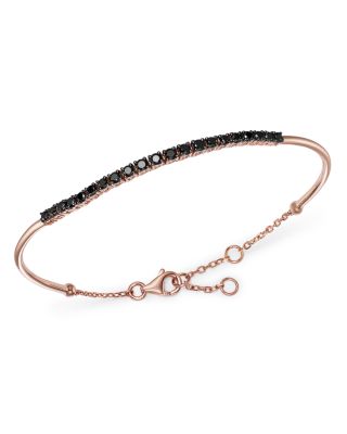 black diamond rose gold bracelet