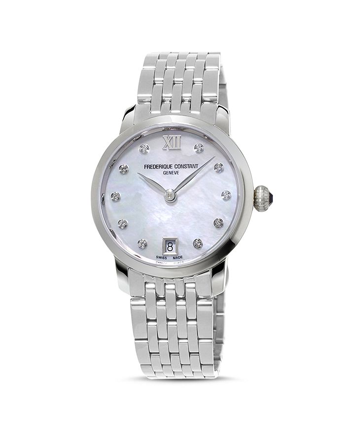 Frederique Constant Classic Quartz Watch, 30mm In White/silver