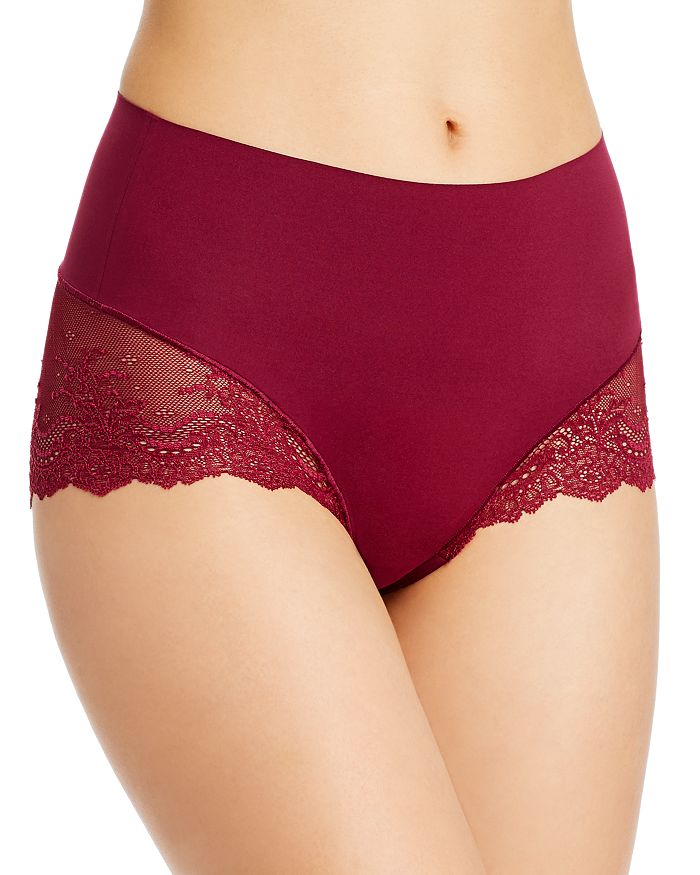 Spanx Undie-tectable Cheeky High-waist Hipster In Bordeaux