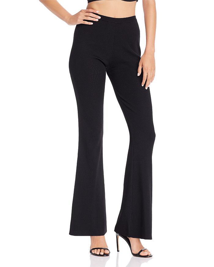 TIGER MIST LUCY RIBBED FLARED PANTS,TM5989