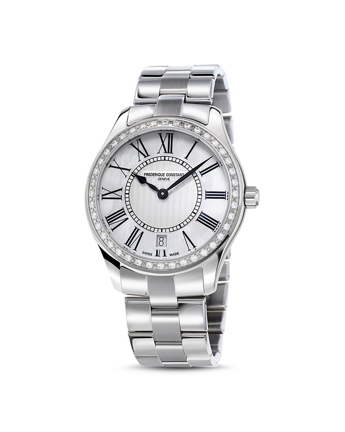 Frederique Constant Classics Watch, 36mm In White/silver