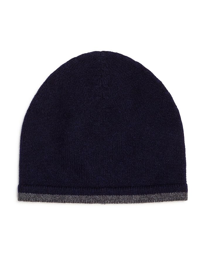 The Men's Store At Bloomingdale's Solid Cashmere Skull Cap - 100% Exclusive In Navy / Gray