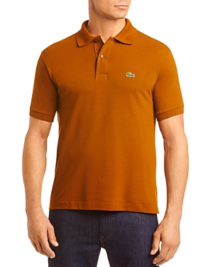 Lacoste Classic Fit Pique Polo Shirt In Tobacco