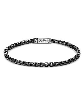 JOHN HARDY - Sterling Silver Classic Chain Black Box Chain Bracelet