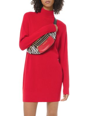 michael michael kors ribbed turtleneck sweater dress