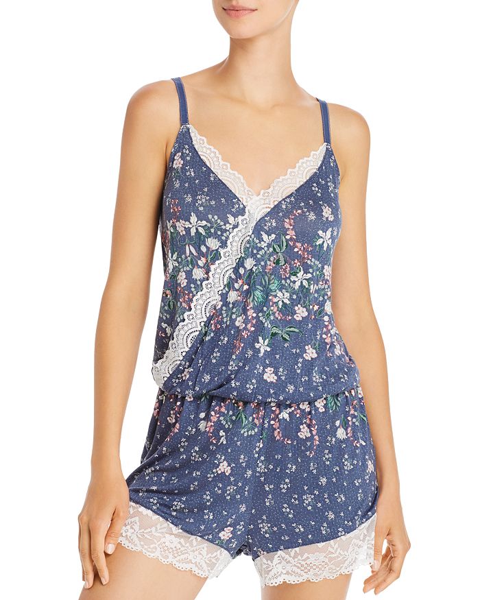 Honeydew Back To Bed Romper In Summit Ditsy