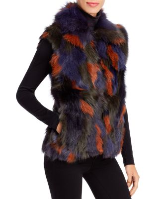 Adrienne Landau Fox Fur Vest Bloomingdale s