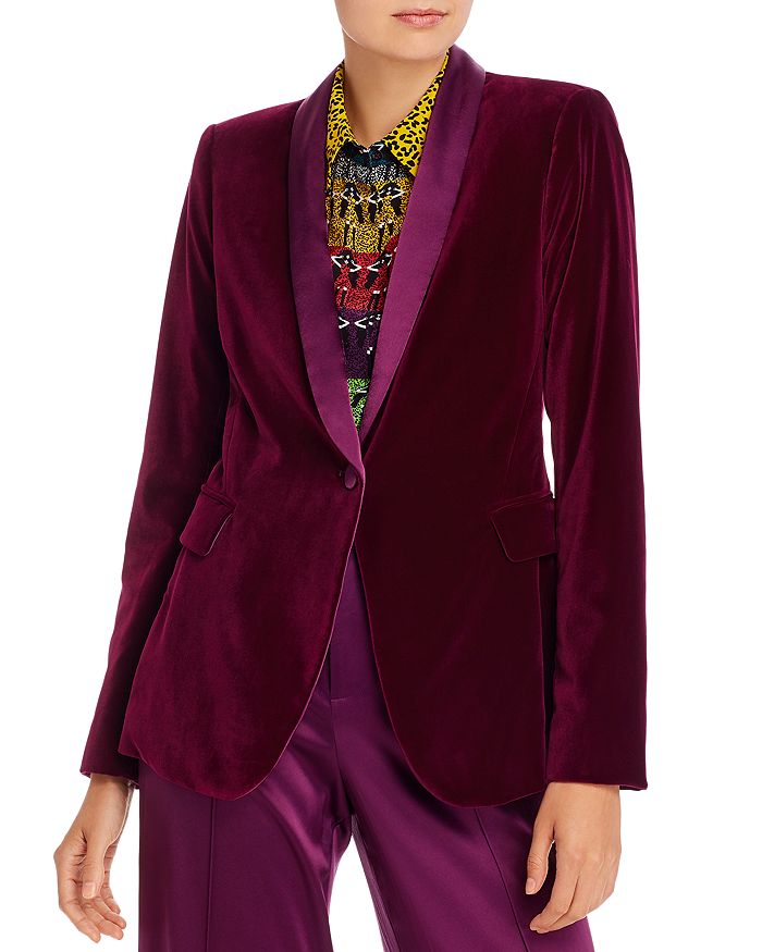 Alice olivia sale velvet blazer