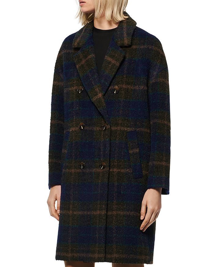 Marc New York Plaid Double-Breasted Coat | Bloomingdale's