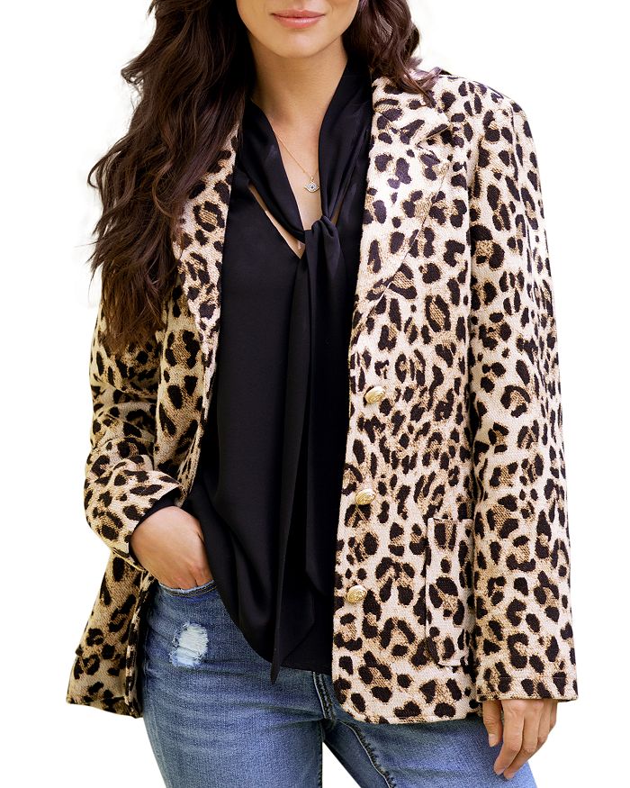 Karen Kane Leopard Jacquard-Blazer | Bloomingdale's
