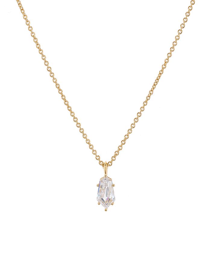 Nadri Eliza Small Pendant Necklace, 15-18 In Clear/gold