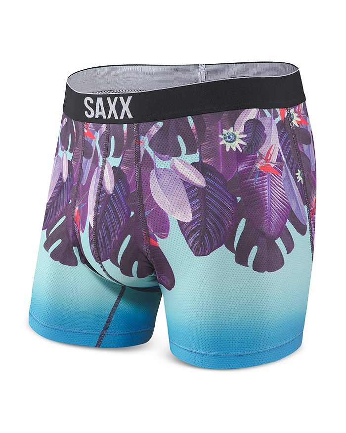 Saxx Volt Boxer Briefs In Purple Leaves
