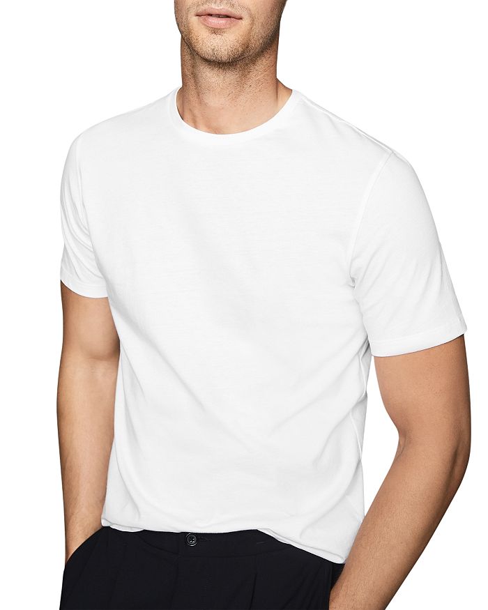 Reiss Christopher Towelling Crewneck Tee In White