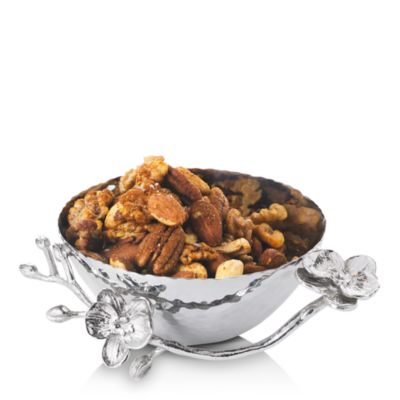 White Orchid Nut Bowl