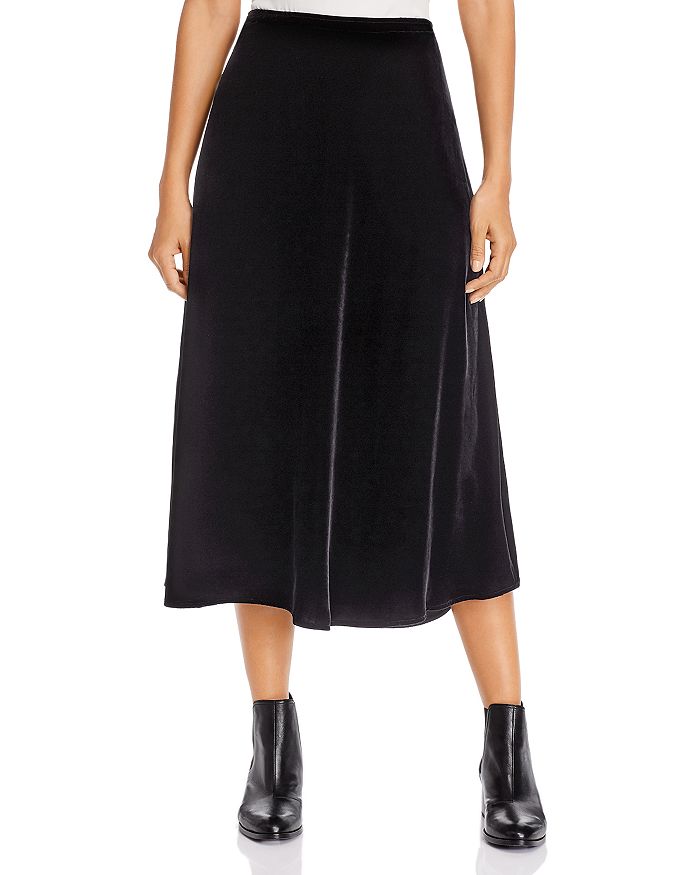 Eileen fisher shop black velvet skirt