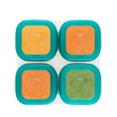 Tot 4-Piece Baby Blocks Freezer Storage Containers