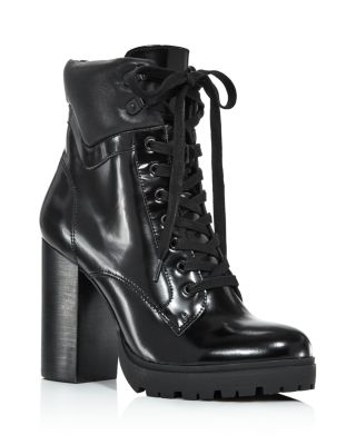 charles by charles david triple buckle lace up moto booties