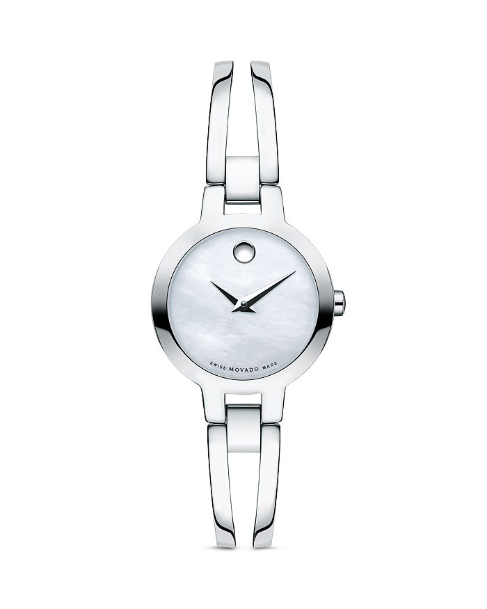 Movado Amorosa Bangle Watch, 24mm In White/silver