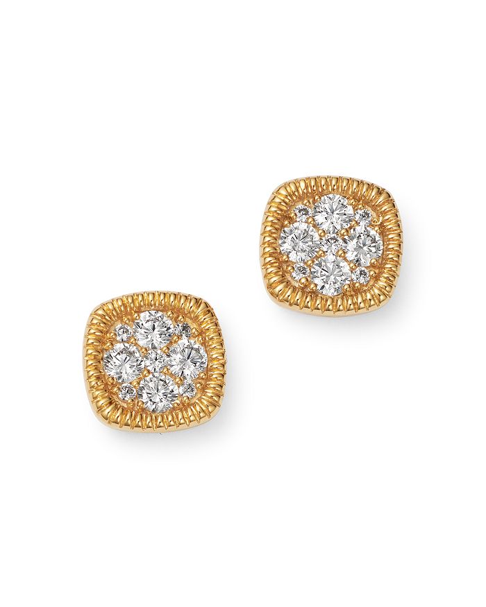 Bloomingdale's Cluster Diamond Stud Earrings In 14k Yellow Gold, 0.50 Ct. T.w. - 100% Exclusive In White/gold