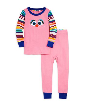 Isaac Mizrahi Loves Sesame Street - Girls' Abby Tee & Pants Pajama Set, Baby, Little Kid - 100% Exclusive