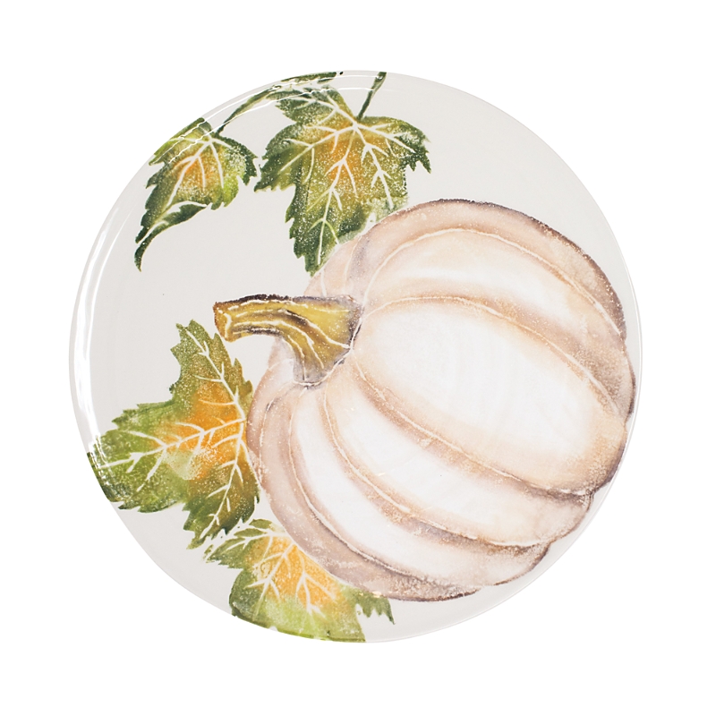 Vietri Pumpkins Round Platter W/ Pumpkin In Misc