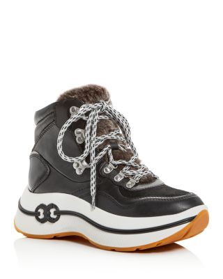 tory burch gemini link platform shearling boot