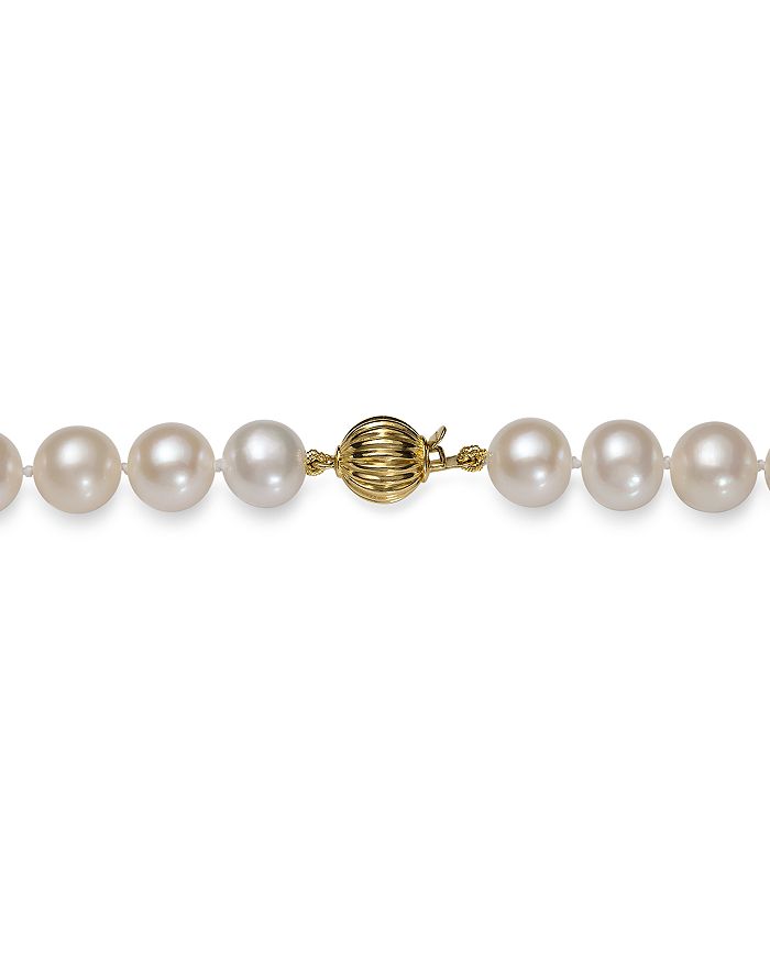 Shop Bloomingdale's Cultured Freshwater Pearl Necklace In 14k Yellow Gold, 18 - 100% Exclusive In White/gold