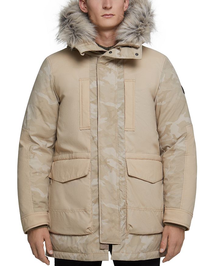 Woolrich Military Down Parka In Tan