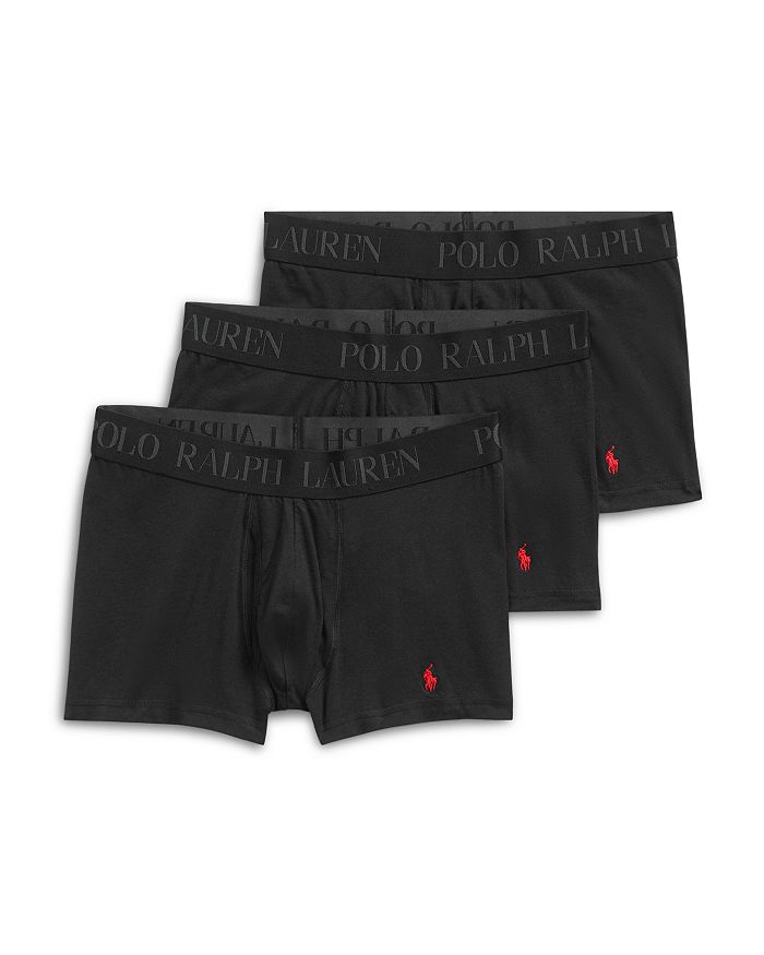 Shop Polo Ralph Lauren Modal Trunks - Pack Of 3 In Black