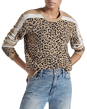 CURRENT ELLIOTT CURRENT/ELLIOTT THE DUVALL LEOPARD-PATTERN SWEATER,19-3-005857-SW01533