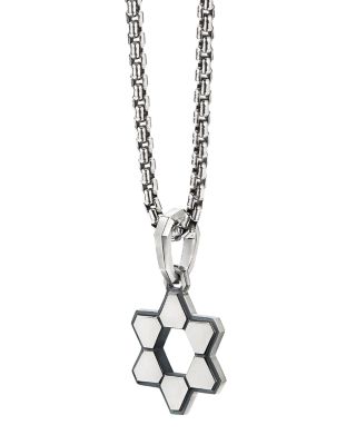 Sterling Silver Deco Star of David Pendant