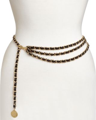 Women's Giselle Mini Woven Chain Belt 