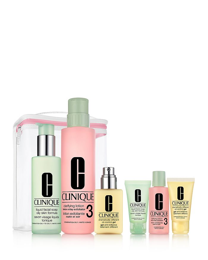CLINIQUE GREAT SKIN ANYWHERE GIFT SET - COMBINATION OILY, OILY SKIN ($98 VALUE),KK99Y9