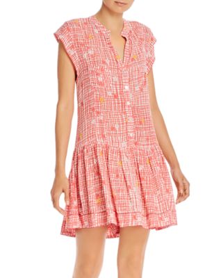 Poupette St. Barth - Amora Drop-Waist Printed Shift Dress