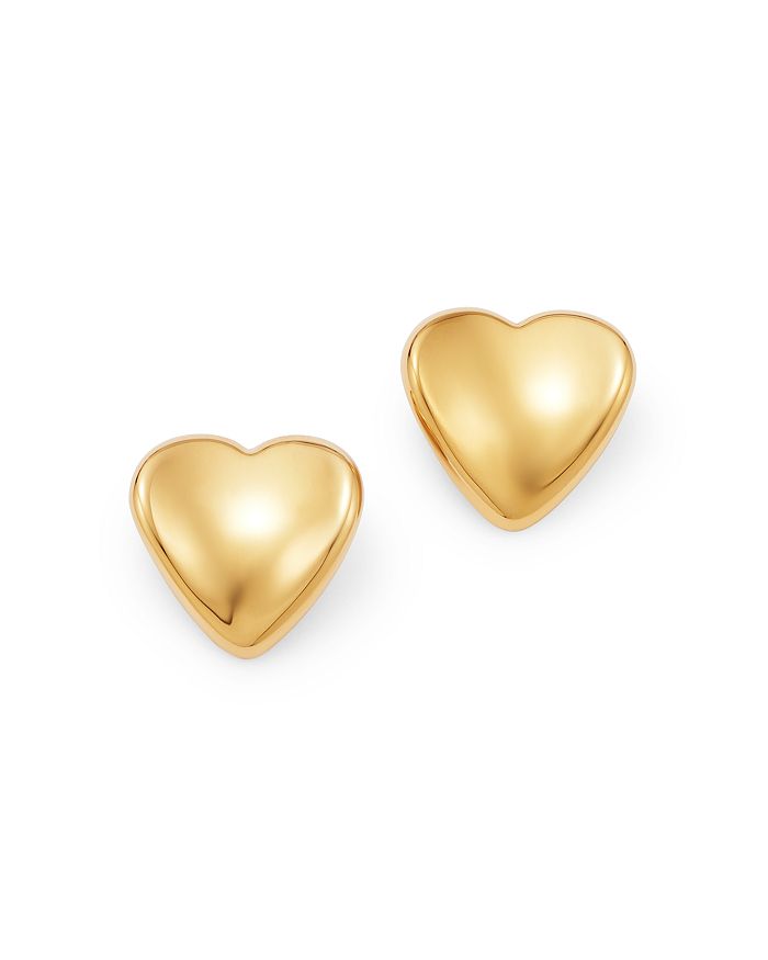 Bloomingdale's Heart Stud Earrings in 14K Yellow Gold - 100% Exclusive ...