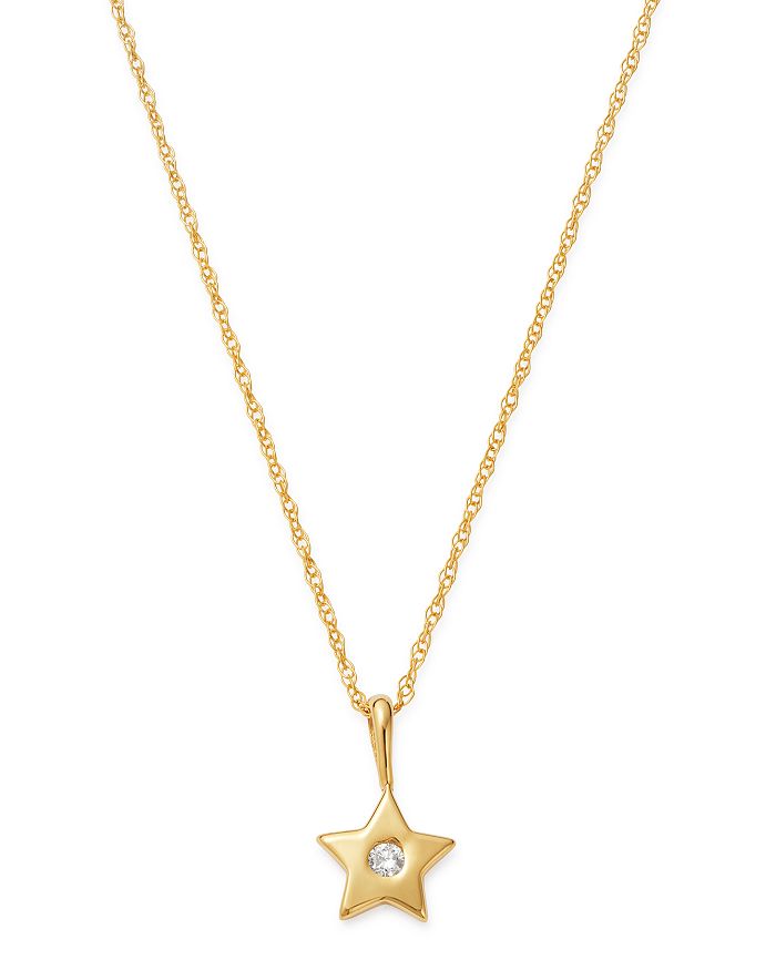 Bloomingdale's - Diamond Star Pendant Necklace in 14K Gold, 0.03 ct. t.w. - 100% Exclusive