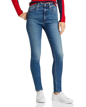 Rag Bone Jane Super High Rise Skinny Jeans In Glade Bloomingdale S