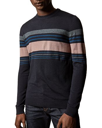 Ted Baker Swiftie Multi Striped Crewneck Sweater | Bloomingdale's