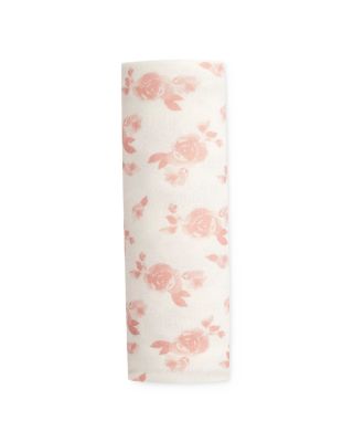 Girls' Rose Print Snuggle Knit Swaddle Blanket - Baby