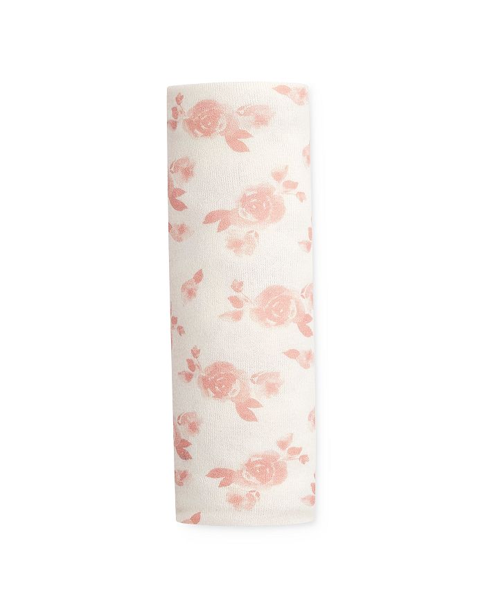 Aden And Anais Kids'  Girls' Rose Print Snuggle Knit Swaddle Blanket - Baby In Pink