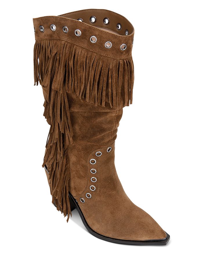 Kenneth Cole Women's West Side Fringe Mid-calf Boots In Taupe