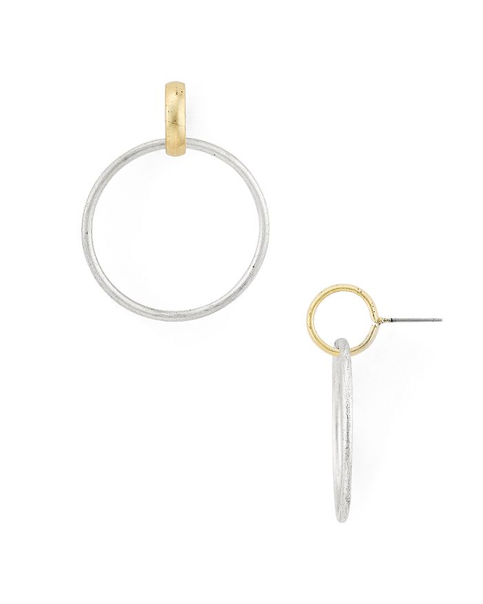 Area Stars Dual Circle Earrings In Gold/silver